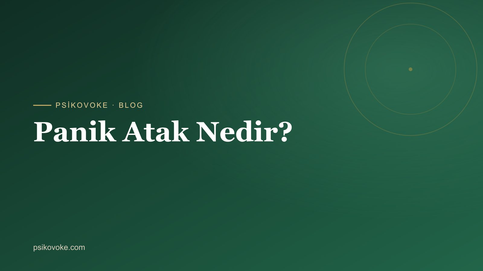 Panik Atak Nedir?